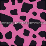 Cow Cows Seamless Pattern Safari Jungle Light Pink Fur Texture Designer Animal Print Luxury Logo Symbol Clipart SVG