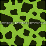 Cow Cows Seamless Pattern Safari Jungle Green Fur Texture Designer Animal Print Luxury Logo Symbol Clipart SVG