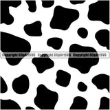 Cow Cows Seamless Pattern Safari Jungle White Fur Texture Designer Animal Print Luxury Logo Symbol Clipart SVG