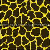 Giraffe Giraffes Seamless Pattern Safari Jungle Yellow Fur Texture Designer Animal Print Luxury Logo Symbol Clipart SVG