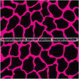 Giraffe Giraffes Seamless Pattern Safari Jungle Pink Fur Texture Designer Animal Print Luxury Logo Symbol Clipart SVG