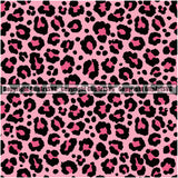 Leopard Leopards Seamless Pattern Safari Jungle Pink Light Pink Fur Texture Animal Print Designer Luxury Logo Symbol Clipart SVG