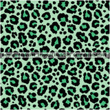 Leopard Leopards Seamless Pattern Safari Jungle Green Fur Texture Designer Animal Print Luxury Logo Symbol Clipart SVG