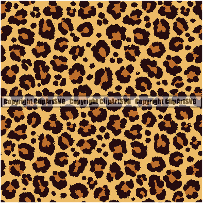 Leopard Leopards Seamless Pattern Safari Jungle Light Yellow Fur Texture Designer Animal Print Luxury Logo Symbol Clipart SVG