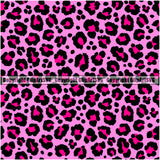 Leopard Leopards Seamless Pattern Safari Jungle Pink Pink Fur Texture Designer Animal Print Luxury Logo Symbol Clipart SVG