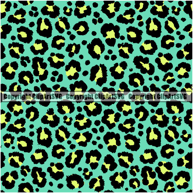 Leopard Leopards Seamless Pattern Safari Jungle Yellow Bottle Fur Texture Designer Animal Print Luxury Logo Symbol Clipart SVG