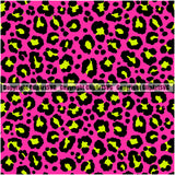 Leopard Leopards Seamless Pattern Safari Jungle Light Green Pink Fur Texture Designer Animal Print Luxury Logo Symbol Clipart SVG