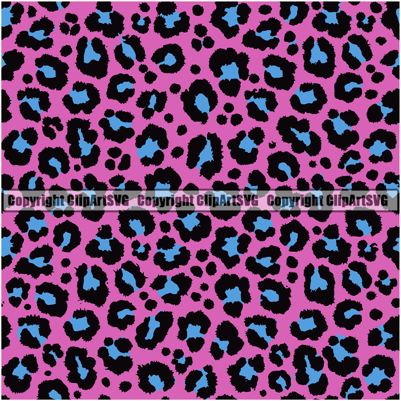 Leopard Leopards Seamless Pattern Safari Jungle Purple Fur Texture Designer Animal Print Luxury Logo Symbol Clipart SVG