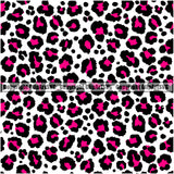 Leopard Leopards Seamless Pattern Safari Jungle Pink White Fur Texture Designer Animal Print Luxury Logo Symbol Clipart SVG