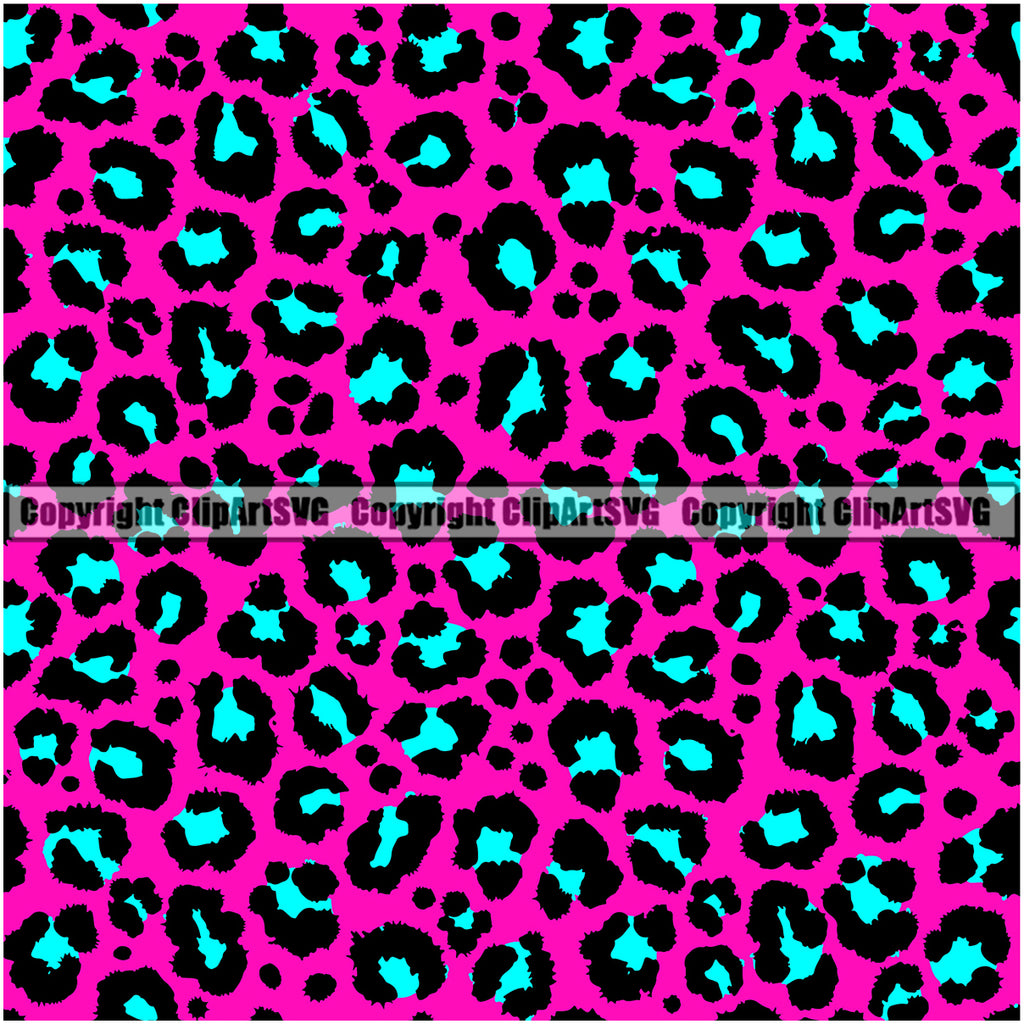 Blue Cheeta Pattern Cheetah Print Clipart
