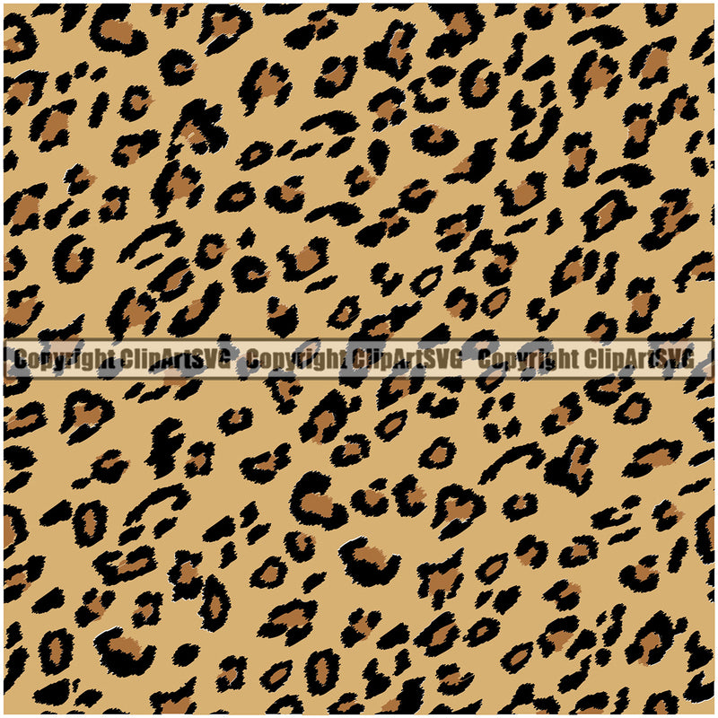 Leopard Leopards Seamless Pattern Safari Jungle Skin Fur Texture Designer Animal Print Luxury Logo Symbol Clipart SVG