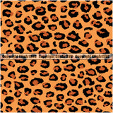 Leopard Leopards Seamless Pattern Safari Jungle Orange Small Fur Texture Designer Animal Print Luxury Logo Symbol Clipart SVG