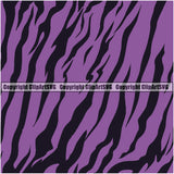 Tiger Tigers Seamless Pattern Safari Jungle Fur Texture Designer Animal Print Luxury Purple Logo Symbol Clipart SVG