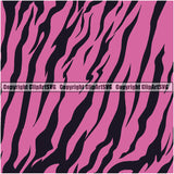 Tiger Tigers Seamless Pattern Safari Jungle Fur Texture Designer Animal Print Luxury Pink Logo Symbol Clipart SVG