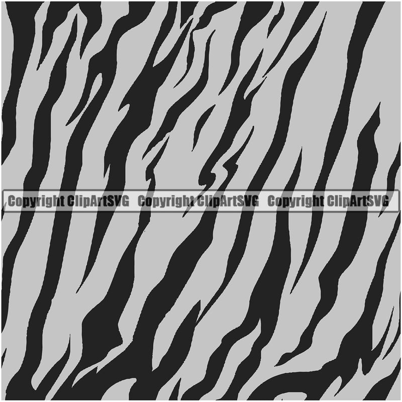 Tiger Tigers Seamless Pattern Safari Jungle Fur Texture Designer Animal Print Luxury Grey Logo Symbol Clipart SVG