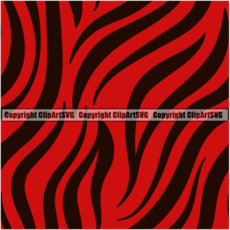 Tiger Tigers Seamless Pattern Safari Jungle Red Fur Texture Designer Animal Print Luxury Logo Symbol Clipart SVG