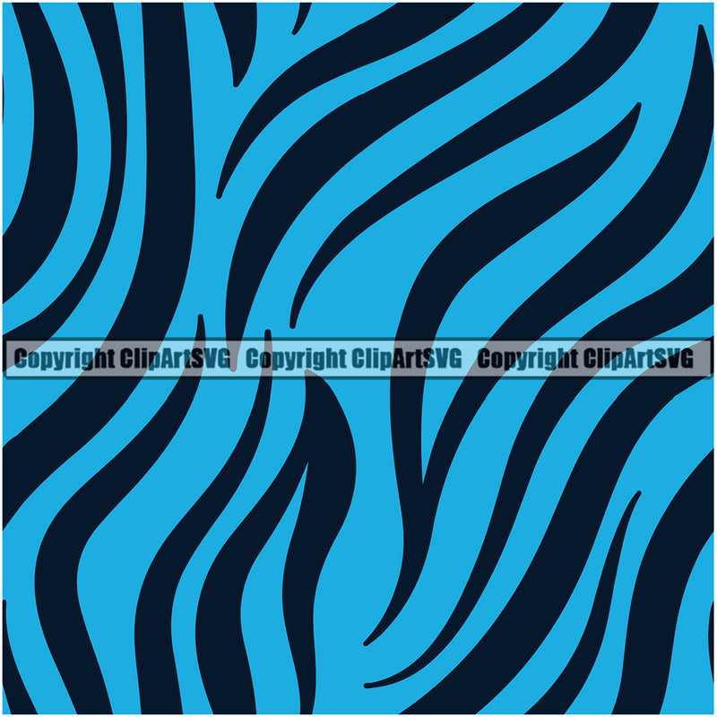 Tiger Tigers Seamless Pattern Safari Jungle Blue Fur Texture Designer Animal Print Luxury Logo Symbol Clipart SVG