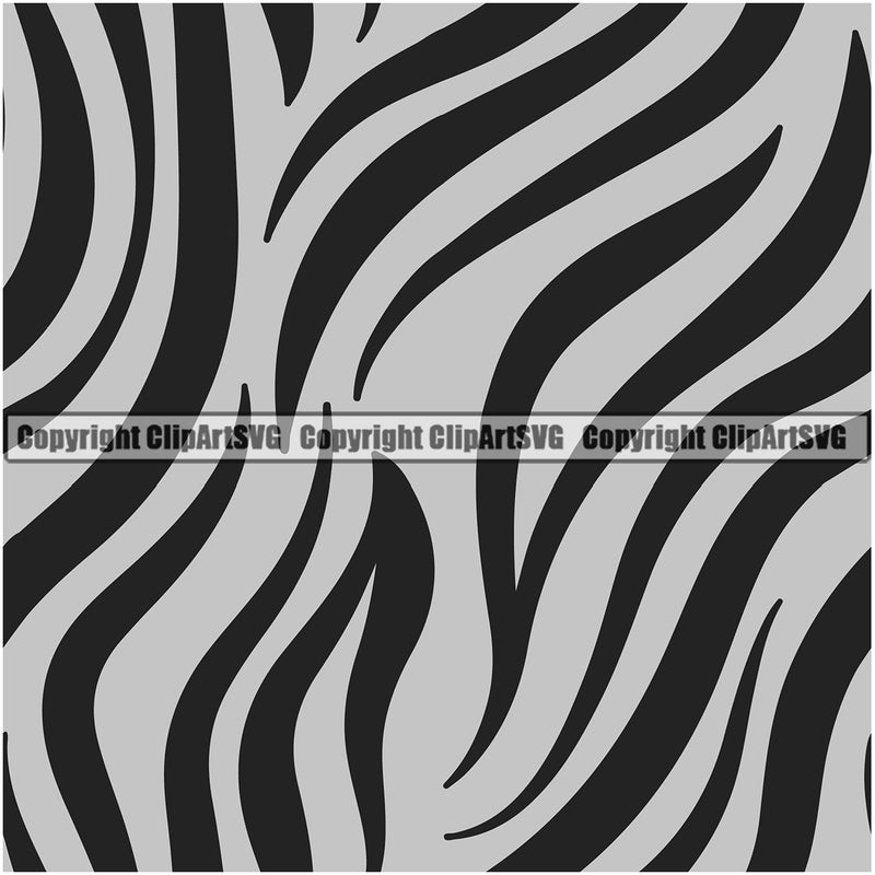 Tiger Tigers Seamless Pattern Safari Jungle Grey Fur Texture Designer Animal Print Luxury Logo Symbol Clipart SVG