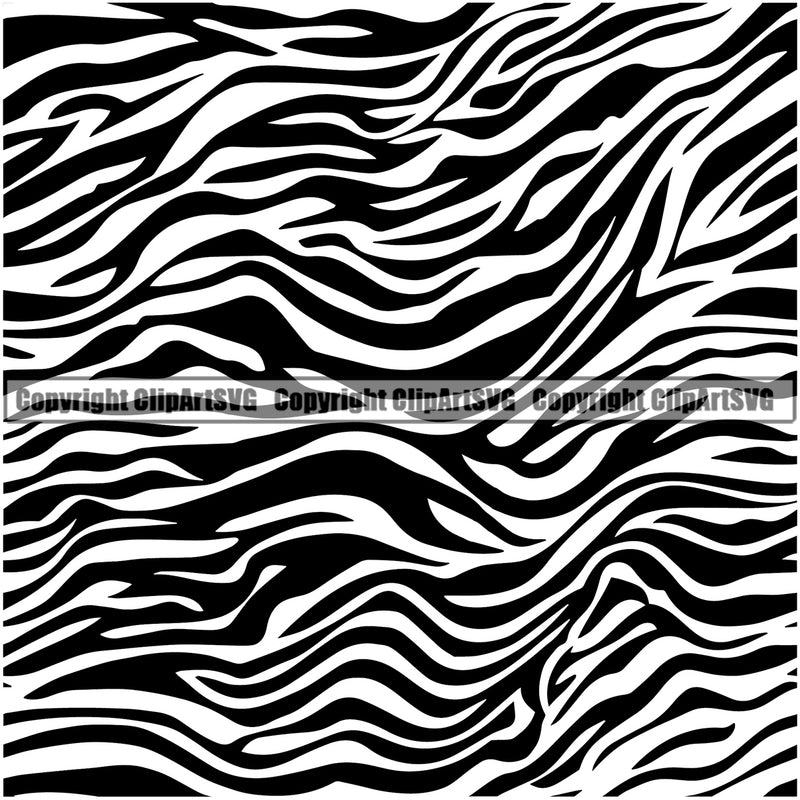 Zebra Zebras Seamless Pattern Safari Jungle White Black Silhouette Fur Texture Animal Print Designer Luxury Logo Symbol Clipart SVG