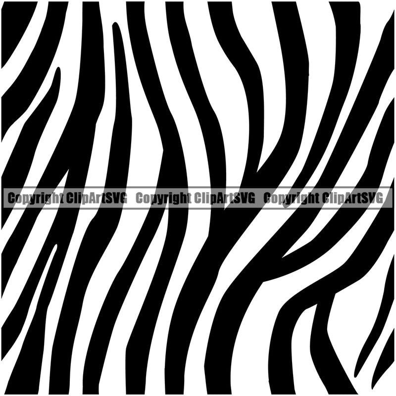 Zebra Zebras Seamless Pattern Safari Jungle Black Silhouette White Fur Texture Animal Print Designer Luxury Logo Symbol Clipart SVG