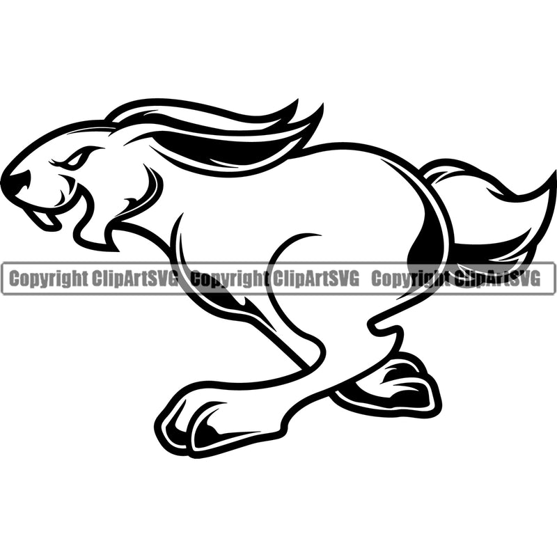 Bunny Rabbit Mascot School Team Animal Rabbits Head Face Sport eSport Game Emblem Sign Badge Icon Label Text Design Logo Clipart SVG