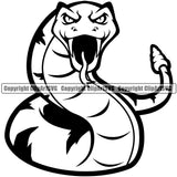 Rattlesnake Snake Mascot School Team Animal Rattlesnakes Head Face Sport eSport Game Emblem Sign Badge Icon Label Text Design Logo Clipart SVG