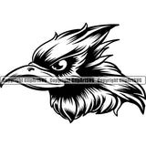Cardinal Raven Bird Mean Muscle Mascot School Team Sport eSport Game Emblem Sign Club Animal Ravens Art Icon Label Design Face Logo Clipart SVG