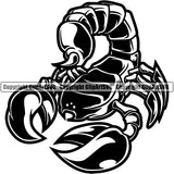 Scorpion Pet Insect Zodiac Horoscope Mascot School Team Wild Animal Scorpions Gang Club Sport eSport Game Emblem Sign Badge Text Design Logo Clipart SVG