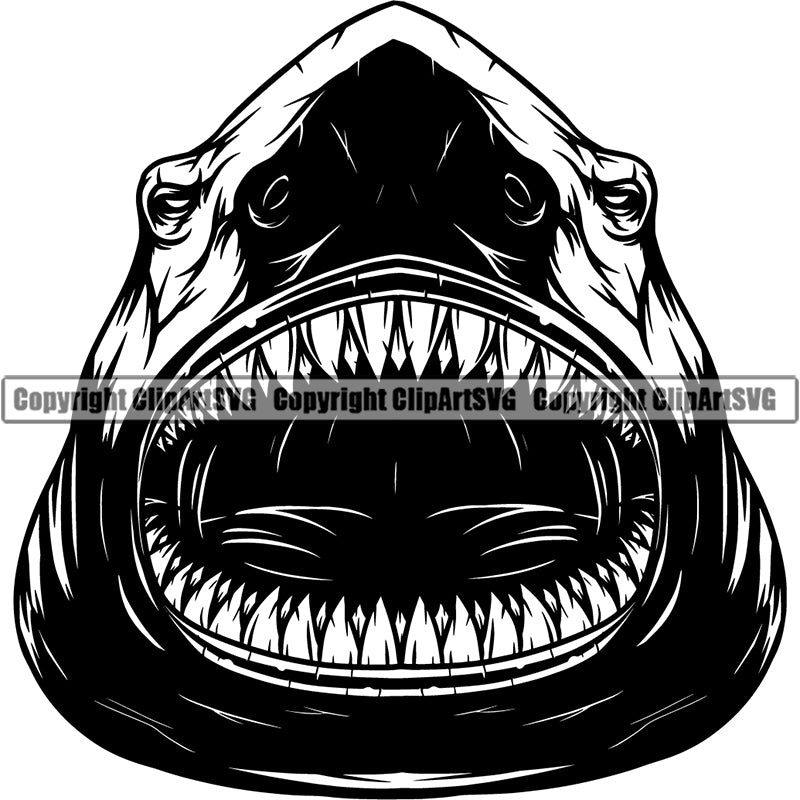 Shark Teeth Hand Vector Marine Art Dangerous Character Sports Team Mascot Game Fantasy eSport Emblem Logo Symbol Clipart SVG