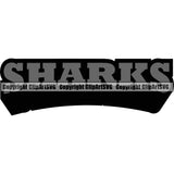 Wildlife Dangerous Animal Shark Vector Text Design Word Typography Lettering Logo Symbol Clipart SVG