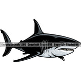 Ocean Angry Wildlife Marine Art Animal Shark Vector Sports Team Mascot Game Fantasy eSport Emblem Color Logo Symbol Clipart SVG
