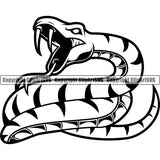 Viper Snake Reptile Pet Mascot School Team Sport eSport Game Emblem Sign Badge Art Icon Animal Vipers Snakes Label Text Design Logo Clipart SVG