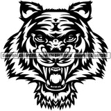 Wildcat Aggressive Animal Tiger Artistic Tattoo Detailed Sports Team Mascot Game Fantasy eSport Emblem Logo Symbol Clipart SVG