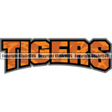 Wildlife Zoo Big Tiger Graphics Vector Leopard Text Line Color Text Word Typography Lettering Logo Symbol Clipart SVG