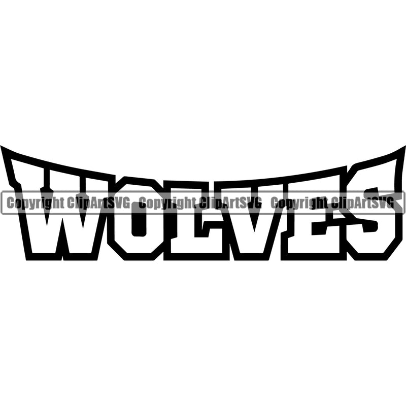 Wolves Sports Team Mascot Game Fantasy eSport Animal Vector Symbol Design ClipArt SVG