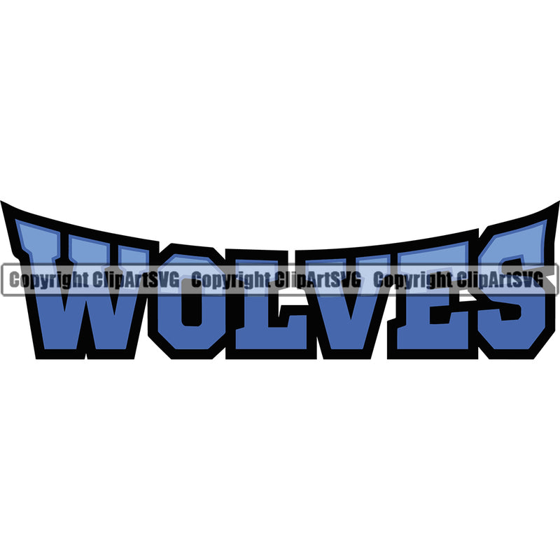 Wolves Sports Team Mascot Blue Logo Game Fantasy eSport Animal Vector Symbol Design ClipArt SVG