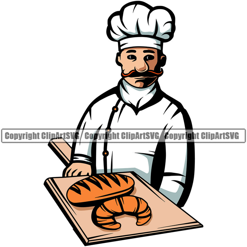 Baker Baking Bake Cook Cooking Cooker Pastry Food Kitchen Baking Logo Chef Color Design Element Gourmet Restaurant Chef Art Logo Clipart SVG