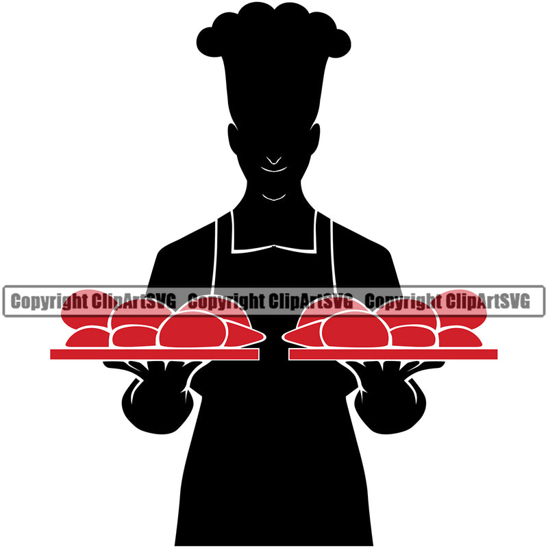 Baker Baking Bake Cook Cooking Cooker Pastry Food Kitchen Silhouette Baking Design Element Gourmet Restaurant Chef Art Logo Clipart SVG