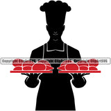 Baker Baking Bake Cook Cooking Cooker Pastry Food Kitchen Silhouette Baking Design Element Gourmet Restaurant Chef Art Logo Clipart SVG