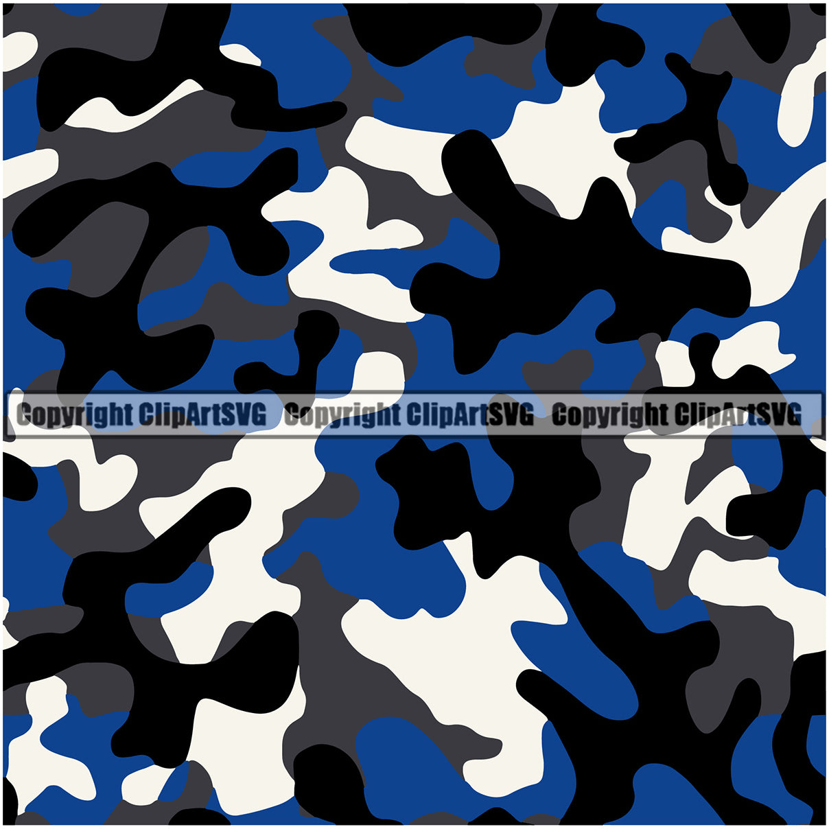 Blue Camo Clip Art