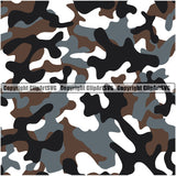 Camo Classic Seamless Pattern Design Paintball Army Brown Color War Combat Camping Nature Sports Military Fashion Clipart SVG