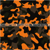 Camo Classic Seamless Pattern Design Orange Color Fishing Paintball Army War Combat Camping Nature Sports Military Fashion Vector Clipart SVG