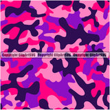 Camo Classic Seamless Pattern Design Purple Color Combat Camping Nature Sports Military Fashion Vector Paintball Army War Clipart SVG