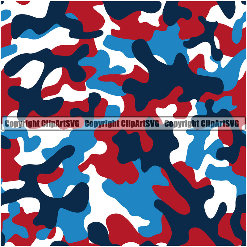 Camo Classic Seamless Pattern Design Red Color Paintball Army War Combat Camping Nature Sports Military Fashion Vector Clipart SVG