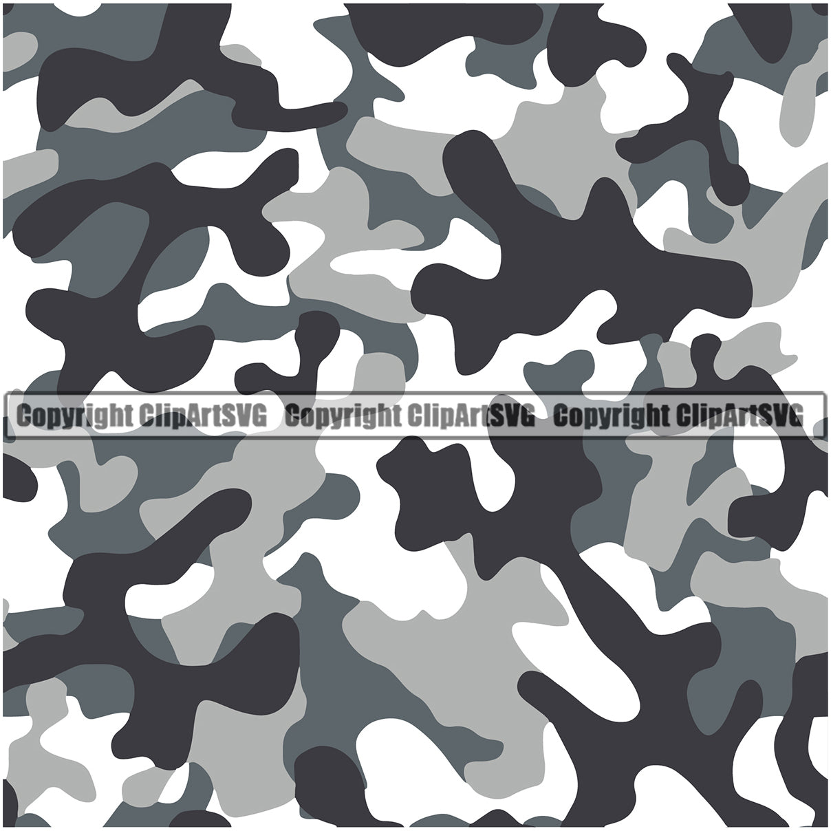 Camo Classic Seamless Pattern Design White Color Army War Combat ...