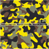Camo Classic Seamless Pattern Design Yellow Color Army War Combat Camping Nature Sports Military Fashion Clipart SVG