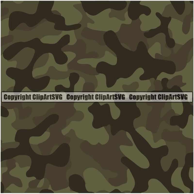 Camo Classic Seamless Pattern Design Low Green Color Nature Sports Military Fashion Vector Army War Combat Camping Clipart SVG