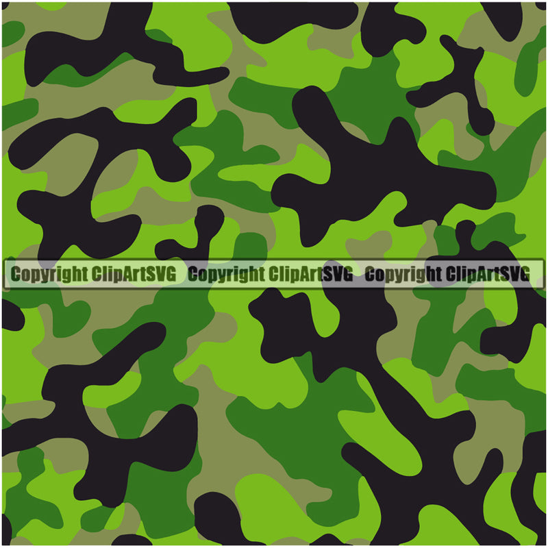 Camo Classic Seamless Pattern Design Deep Green Color Army War Combat Camping Nature Vector Sports Military Fashion Clipart SVG