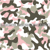 Camo Classic Seamless Pattern Design Light Pink Color Paintball Army War Combat Camping Nature Sports Military Fashion Clipart SVG