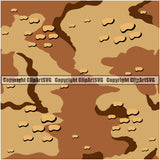 Camo Dessert Brown Color Seamless Pattern Design Paintball Army War Combat Camping Nature Sports Military Fashion Wilderness Outdoor Clipart SVG